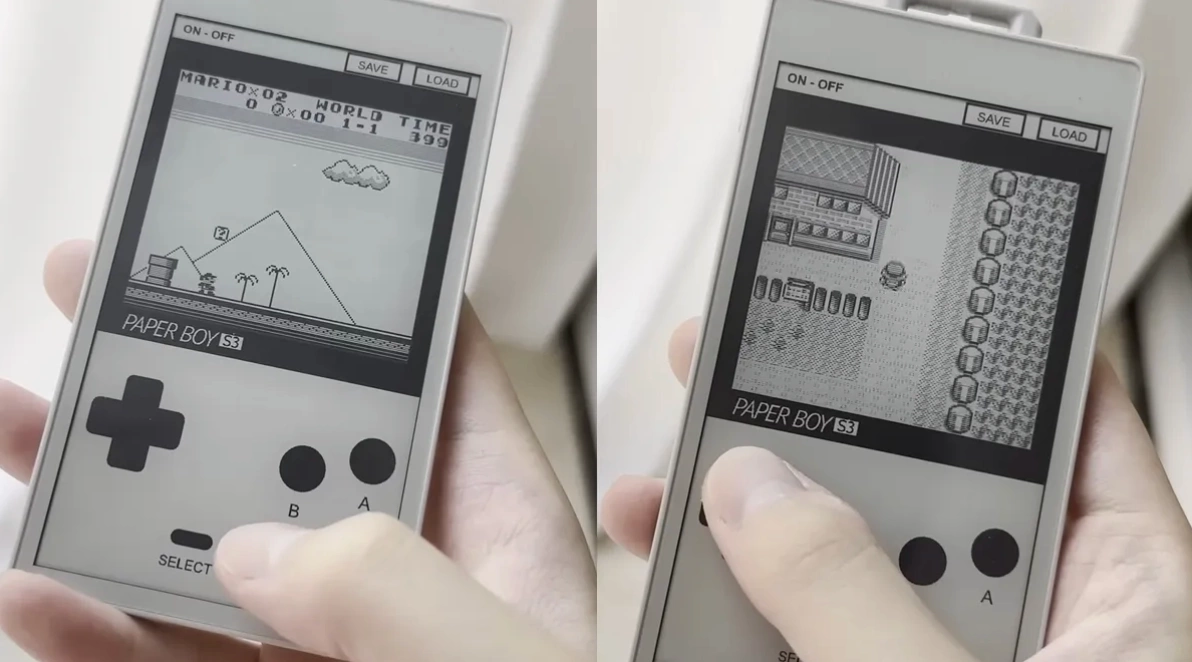 Энтузиаст запустил эмулятор Game Boy на экране E-Ink с частотой обновления 60 Гц