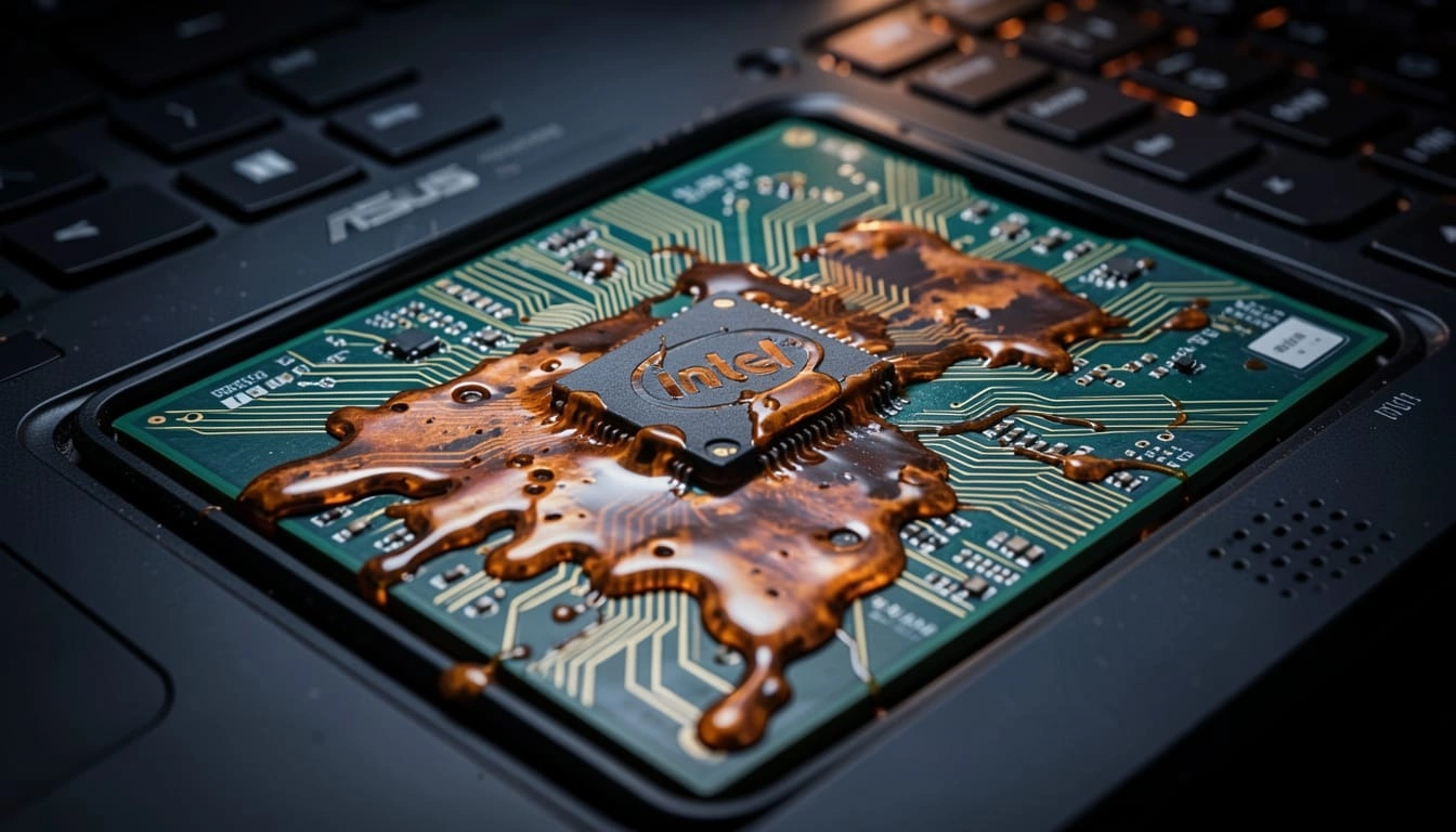 Жидкий металл в ноутбуке Asus проел радиатор и едва не уничтожил процессор