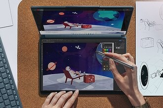 Lenovo выпустила мобильный ПК с двумя экранами и без клавиатуры. Цена, видео