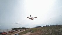 Тестовый полет российского БПЛА самолетного типа