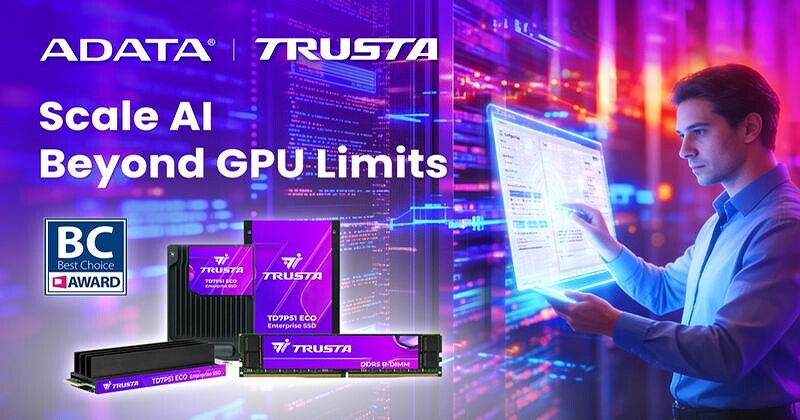 Adata Trusta AI Scaler — решение расширенной памяти преодолевает ограничения GPU